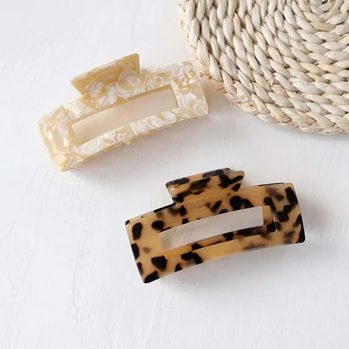 Miniatura 8 de Pinzas para el cabello de 3 pulgadas, diseño francés, pinza rectangular para el cabello para mujeres, damas y madres (paquete de 2)