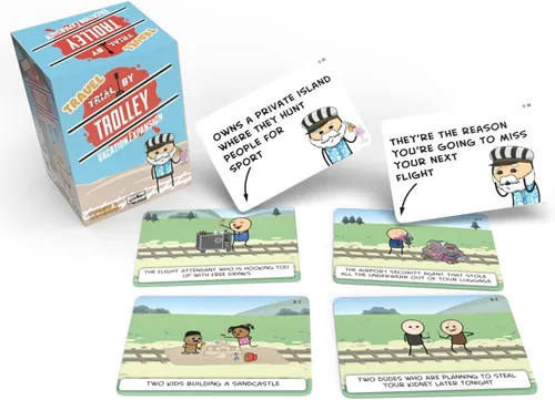 Miniatura 2 de Skybound Entertainment Trial by Trolley: Expansión de vacaciones - Skybound, Juego de fiesta de dilemas morales y asesinato de troley, edades 14+