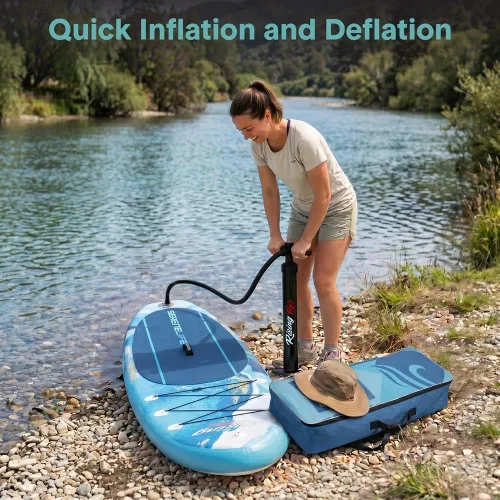 Miniatura 7 de SereneLife Tabla de Paddle Inflable de Pie - Diseño Amplio y Estable, Cubierta Antideslizante para Adultos y Jóvenes con Accesorios Premium