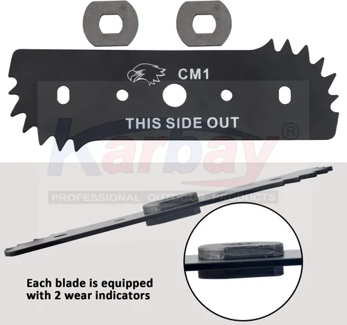 Miniatura 4 de Karbay Cuchilla de repuesto eléctrica de 7-1/2 pulgadas compatible con Craftsman & Worx WA0034 para WG895 WG896 y la mayoría de las marcas
