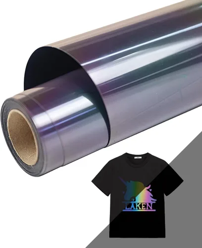 Miniatura 34 de TUMIYA rollos de vinilo termotransferible de 12 pulgadas x 14 pies de vinilo brillante adhesivo HTV (morado)