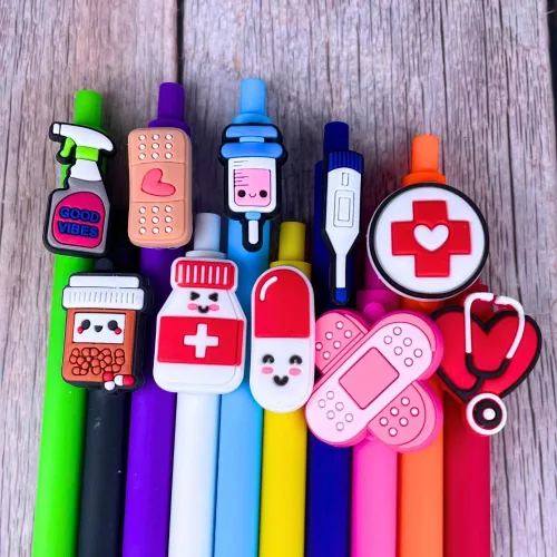 Miniatura 6 de 10 bolígrafos para enfermeras Divertido juego de bolígrafos lindos para enfermeras, accesorios para el trabajo, estudiante de enfermería