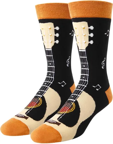 HAPPYPOP Regalos divertidos para hombres papá música golf, guitarra, bolos, regalos republicanos, calcetines de guitarra para papá golf