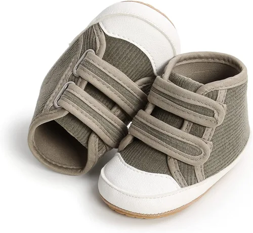 Miniatura 21 de COSANKIM Zapatos deportivos para bebé niño y niña, zapatos de tobillo altos, antideslizantes, suela suave, zapatos de cuna para niños pequeños