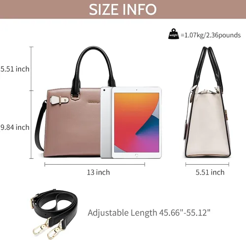 Miniatura 6 de BOSTANTEN Bolso de cuero para mujer, bolso de diseñador con asa superior, bolso cruzado, Bolsas colgantes de cuero para mujer