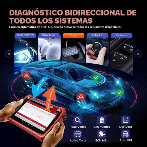 Miniatura 5 de LAUNCH X431 CRP919XBT OBD2 escáner, herramienta de escaneo bidireccional inalámbrico 2026 con codificación ECU, más de 35 servicios, diagnóstico