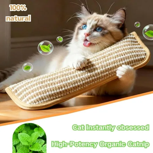 Miniatura 3 de Paquete de 2 juguetes interactivos masticables de hierba gatera, almohada de sisal natural con hierba gatera orgánica de 6500 mg