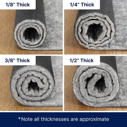 Miniatura 8 de RUGPADUSA - Acolchado antideslizante de doble superficie de fieltro y goma, de 1.10 x 2.10 pies x 1/4 de pulgada de espesor, seguro para todo tipo