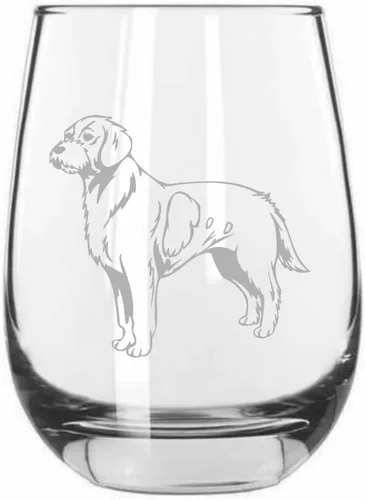 Miniatura 348 de Sakhalin Husky Dog - Copa de vino grabada personalizada de 15.25 onzas sin tallo