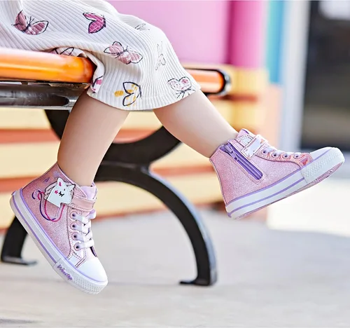 Miniatura 4 de Weestep Girls ToddlerLittle Kid Glitter Unicorn Bow Sneaker Shoe