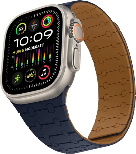 Miniatura 17 de Compatible con correa de Apple Watch de 49mm 46mm 45mm 44mm 42mm 41mm 40mm 38mm, correa de bucle magnético ajustable de silicona para iWatch Ultra