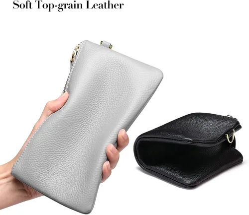 Miniatura 4 de GOIACII Carteras para mujer, bloqueo RFID, ultradelgadas, cuero real, tarjetero de crédito