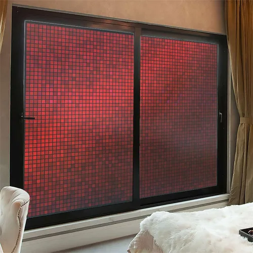 Miniatura 18 de Película de privacidad para ventana color crema azul, calcomanías para ventanas manchadas, adhesivo estático para ventana, adhesivo decorativo