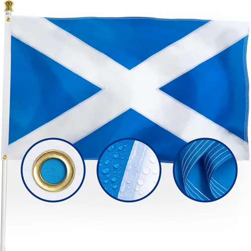 Miniatura 14 de XIFAN Bandera de El Salvador prémium de 3 x 5 pies para exteriores, bandera de país salvadoreño de nailon 210D de doble cara resistente, decoración