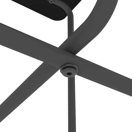 Miniatura 6 de Mesa auxiliar moderna de cristal templado para sala de estar, dormitorio, color negro
