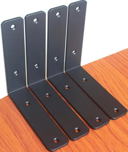 Miniatura 90 de Paquete de 12 soportes de estante en L de 8 pulgadas de largo x 6 pulgadas de alto x 1.5 pulgadas de ancho, 5 mm de grosor, soporte de estante en L
