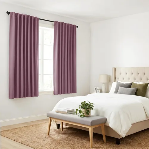 Miniatura 55 de PONY DANCE Cortinas cortas con aislamiento térmico para ventana pequeña, para guardería, baño, cocina, lavandería, caravana, sótano, 29 pulgadas