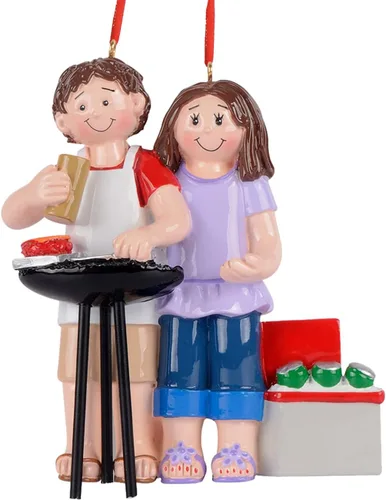 Miniatura 2 de Adorno personalizado en 3D de nuestra primera Navidad 2025 Adornos personalizados para parejas para hornear barbacoa, adorno para parejas 2025