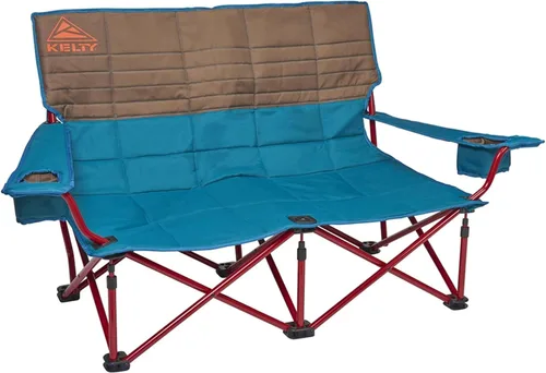 Miniatura 22 de Silla Kelty Low Loveseat sobredimensionada de 2 plazas plegable resistente para campamento, asiento doble para partidos de fútbol, reuniones previas