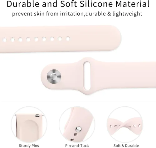 Miniatura 3 de AK Bandas de silicona compatibles con Fitbit Versa 2 / Versa / Lite / SE para mujeres y hombres, correas clásicas suaves de repuesto para reloj