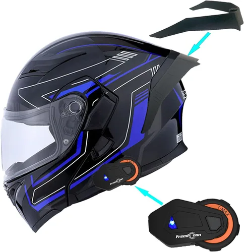 1Storm Casco modular de cara completa para motocicleta con doble visera abatible, protector solar: HB89