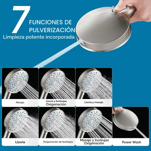 Miniatura 5 de Cobbe Cabezal de ducha con filtro de mano, cabezal de ducha de alta presión de 7 modos con filtros para agua dura, elimina el cloro, reduce la 3.