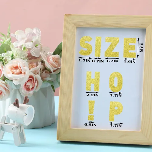 Miniatura 2 de Harloon 232 piezas de 24 hojas de letras grandes con purpurina, letras del alfabeto con letra grande, kit de letras autoadhesivas para buzón, Dorado