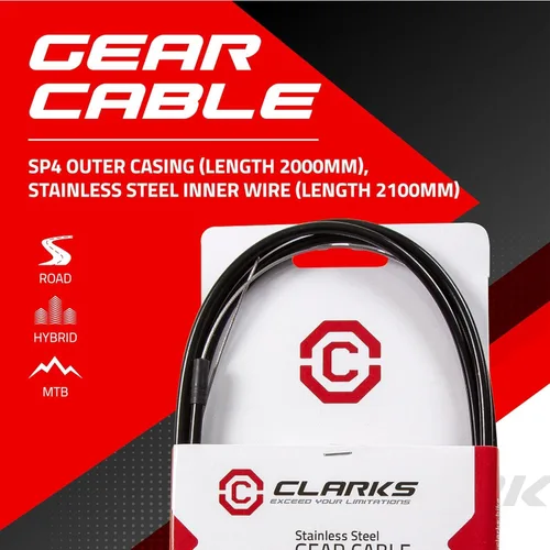 Miniatura 5 de Clarks Cable de engranaje de acero inoxidable 6086, negro