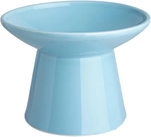 Miniatura 11 de Cuencos de Cerámica Extra Anchos Elevados de 6.2 Pulgadas para Gatos, Juego de Cuencos de Comida y Agua para Gatos Mayores Grandes y Perros Blanco-4