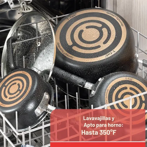 Miniatura 7 de T-fal Signature - Juego de utensilios de cocina antiadherentes de 12 piezas, apto para horno y parrilla hasta 350°F, ollas y sartenes, juego de Ónice