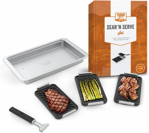 Miniatura 10 de Yukon Glory™ SEAR 'N SERVE - Juego para asar y servir (BBQ 'N SERVE - Juego de parrilla y asador)