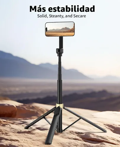 Miniatura 4 de Vimose Monopod - Trípode magnético para iPhone, mini trípode para selfie stick para Magsafe, trípode de viaje portátil giratorio de 360°, soporte