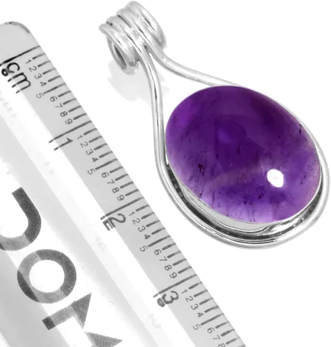 Miniatura 2 de JEWELOPORIUM Colgante de plata de ley 925 hecho a mano para mujer, 12 x 16 pulgadas, con piedras preciosas ovaladas, joyería de plata para regalo