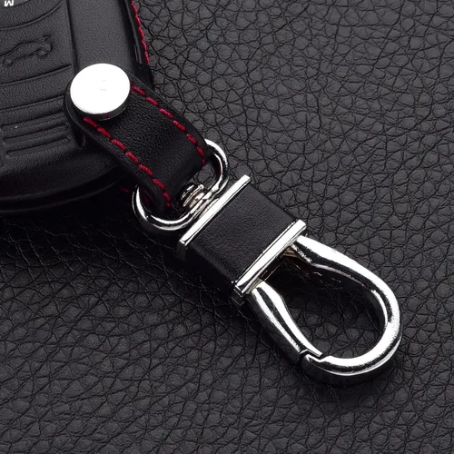 Miniatura 6 de Funda de cuero genuino para llavero para hombres y mujeres para BMW 3 Series 5 Series 6 Series M3 M5 X1 X5 X6 Z4, estuche para llave remota de coche