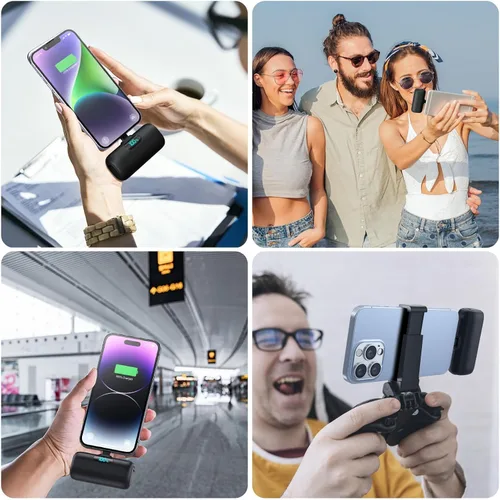 Miniatura 4 de Cargador portátil pequeño para iPhone 14/13,5000mAh PD cargador de carga rápida, mini batería portátil cargador de teléfono esencial de viaje
