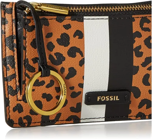 Miniatura 3 de Fossil Cartera Logan de piel para tarjetas para mujer cartera con llavero