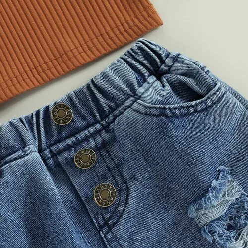 Miniatura 3 de GOOCHEER Conjunto de ropa de manga larga para niña pequeña, camisa y pantalones para niña, conjunto de ropa de primavera, otoño e invierno
