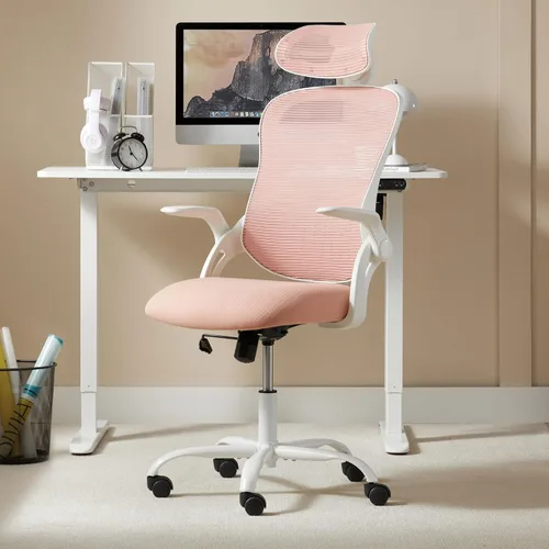 Miniatura 18 de Silla ergonómica de malla para el hogar, escritorio de computadora, silla reclinable giratoria con ruedas, soporte lumbar, cómoda silla de trabajo
