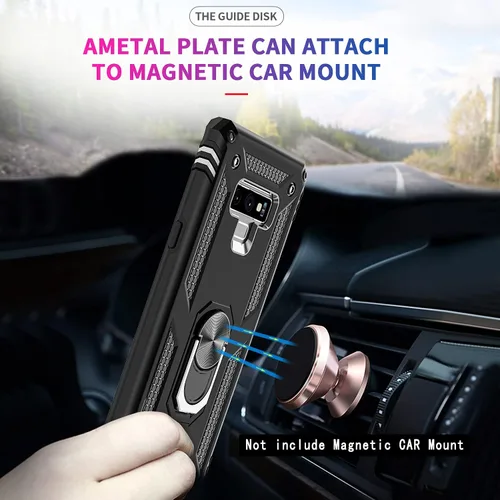 Miniatura 4 de LeYi Funda para Samsung Galaxy Note 9 con protector de pantalla curvado 3D, grado militar, a prueba de golpes, con soporte de anillo y soporte