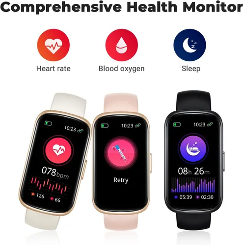 Miniatura 5 de Reloj inteligente de seguimiento de actividad física, monitor de salud táctil completo de 1.47 pulgadas con frecuencia cardíaca 24/7 y monitor