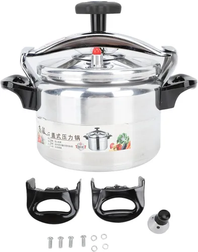 Miniatura 7 de Olla a presión de cuarto de galón, olla de aluminio con manómetro y estante de cocina para uso familiar o comercial (3L)