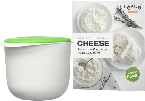 Miniatura 4 de Lékué - Kit para hacer queso casero con 24 libros de recetas 'My Fresh Cheese', todo en uno, kit de fabricación de queso 100% natural con alto
