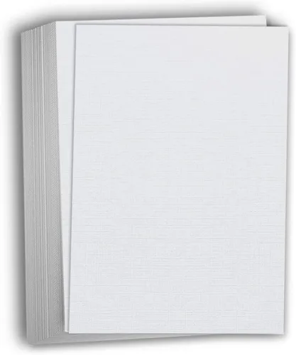 Miniatura 8 de Hamilco Papel de cartulina con textura de lino blanco Resume – 8 1/2 x 11 pulgadas, grueso en blanco, peso pesado, 80 libras, cartulina