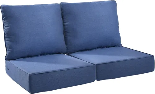 Miniatura 108 de Rilyson Cojines de patio para muebles de exterior, 22 x 24 pulgadas, respaldo alto y asiento profundo, cojín de exterior para sillas de patio, sofá