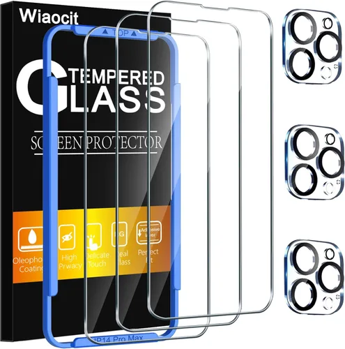 Miniatura 8 de Wiaocit 3 Pack Tempered Glass Screen Protector for iPhone 13 Pro with 3 Pack Camera Lens Protector, 9H Hardness, Bubble Free, Case Friendly