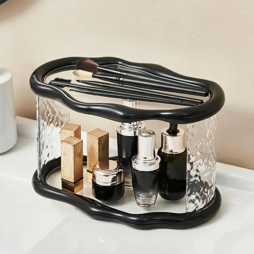 Miniatura 12 de FFK Organizador de baño para encimera, almacenamiento de 2 niveles: organizador de encimera de baño, soporte de acrílico para almacenamiento