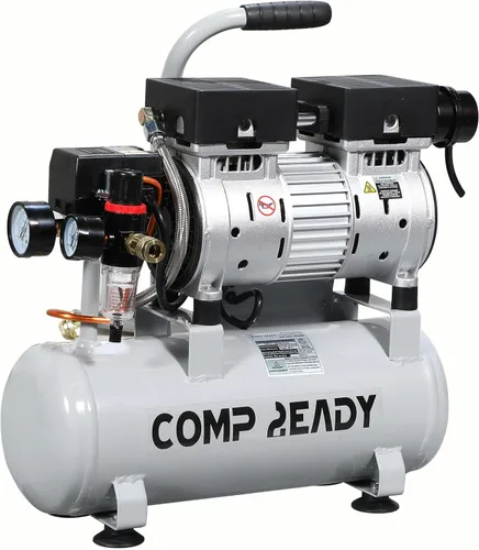 Compresor de aire portátil de 2 galones 0.75HP 1.7 CFM@90PSI 60dB Compresor de aire ultra silencioso sin aceite para inflar neumáticos Herramienta