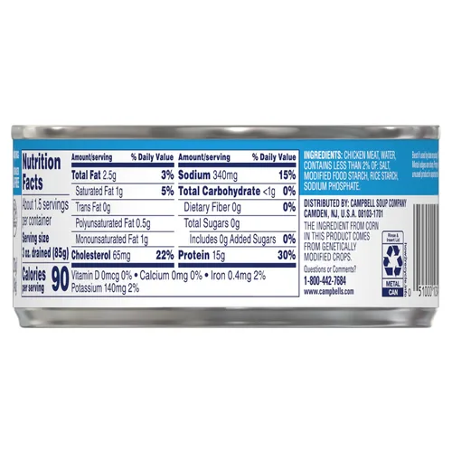 Miniatura 8 de SWANSON S Pechuga de pollo blanca y oscura premium enlatada en agua, pollo totalmente cocinado, lata de 9.75 OZ