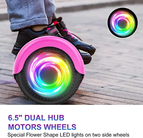 Miniatura 3 de SISIGAD Scooters for Kids Ages 7-12, with Built-in Bluetooth Speaker and 6.5" Colorful Lights Wheels, Safety Certified Self Balancing Scooter