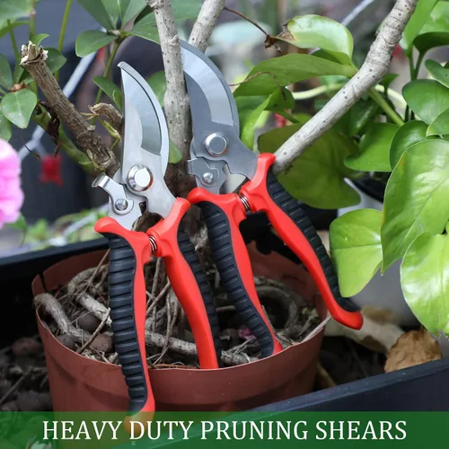 Miniatura 5 de 6 tijeras de podar de jardín resistentes a granel, tijeras de jardinería de acero inoxidable, tijeras de jardinería de mano, podadoras manuales